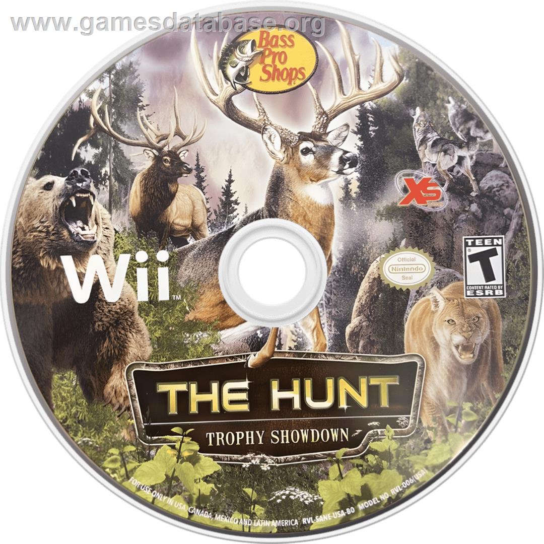 Bass Pro Shops - The Hunt - Trophy Showdown - Nintendo Wii - Artwork - Cartridge