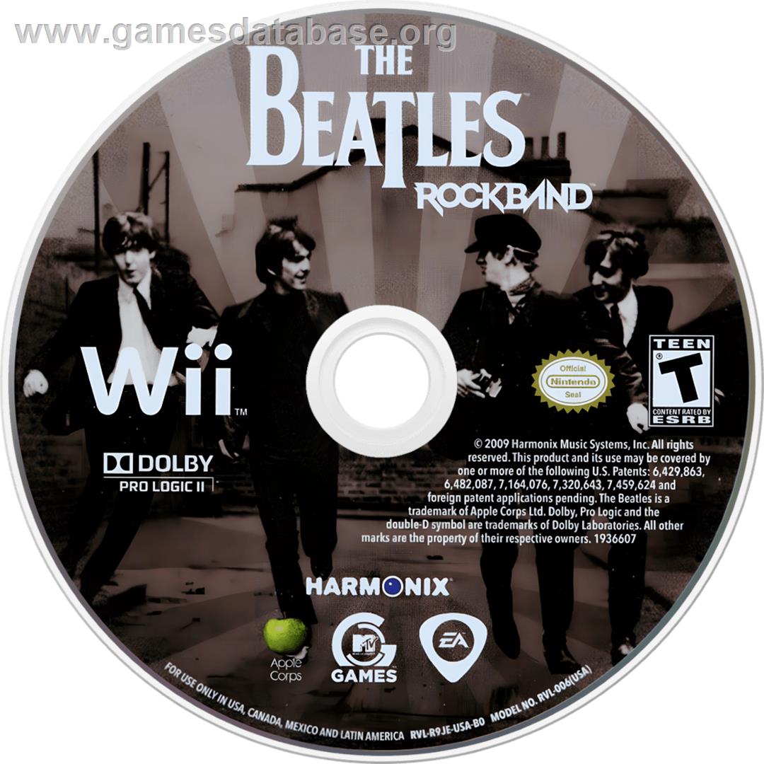 Beatles Rock Band, The - Nintendo Wii - Artwork - Cartridge