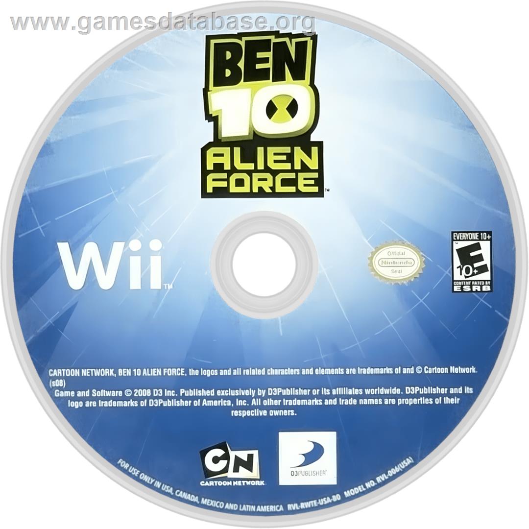 Ben 10 - Alien Force - Nintendo Wii - Artwork - Cartridge