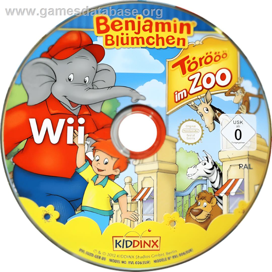 Benjamin Blümchen - Törööö Im Zoo - Nintendo Wii - Artwork - Cartridge