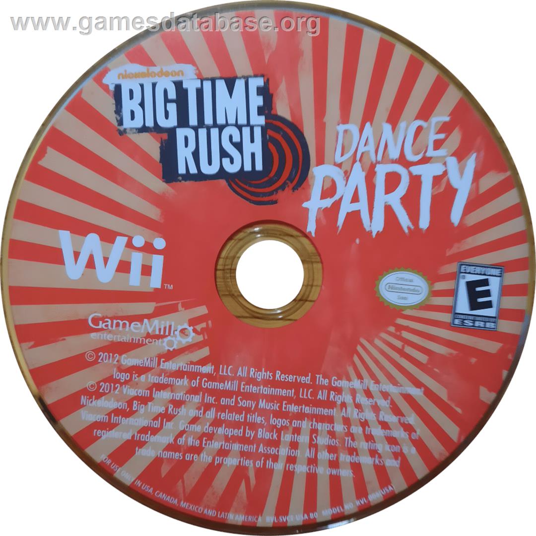 Big Time Rush - Dance Party - Nintendo Wii - Artwork - Cartridge