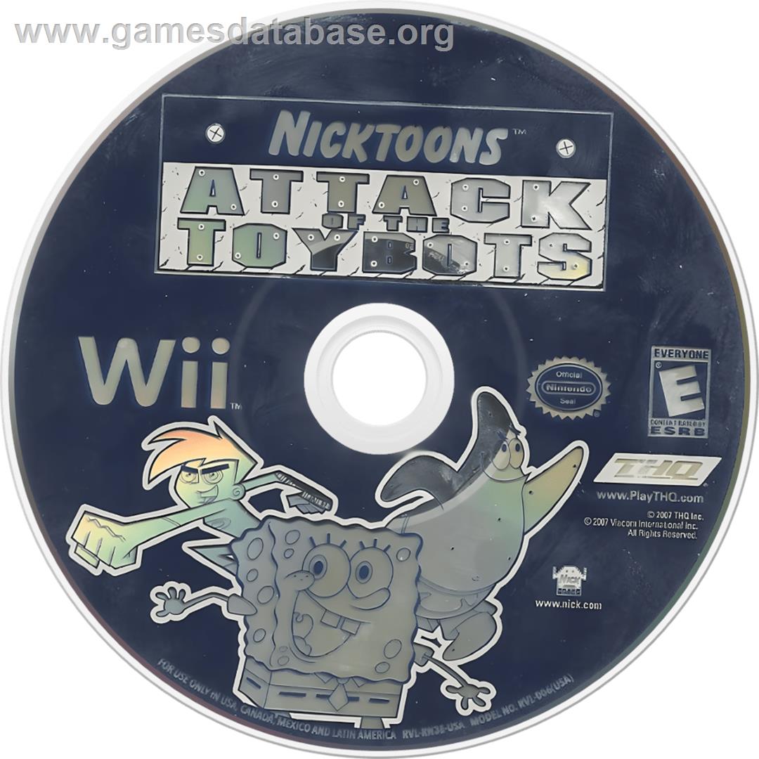 Bob L'eponge Et Ses Amis - Contre Les Robots-jouets - Nintendo Wii - Artwork - Cartridge