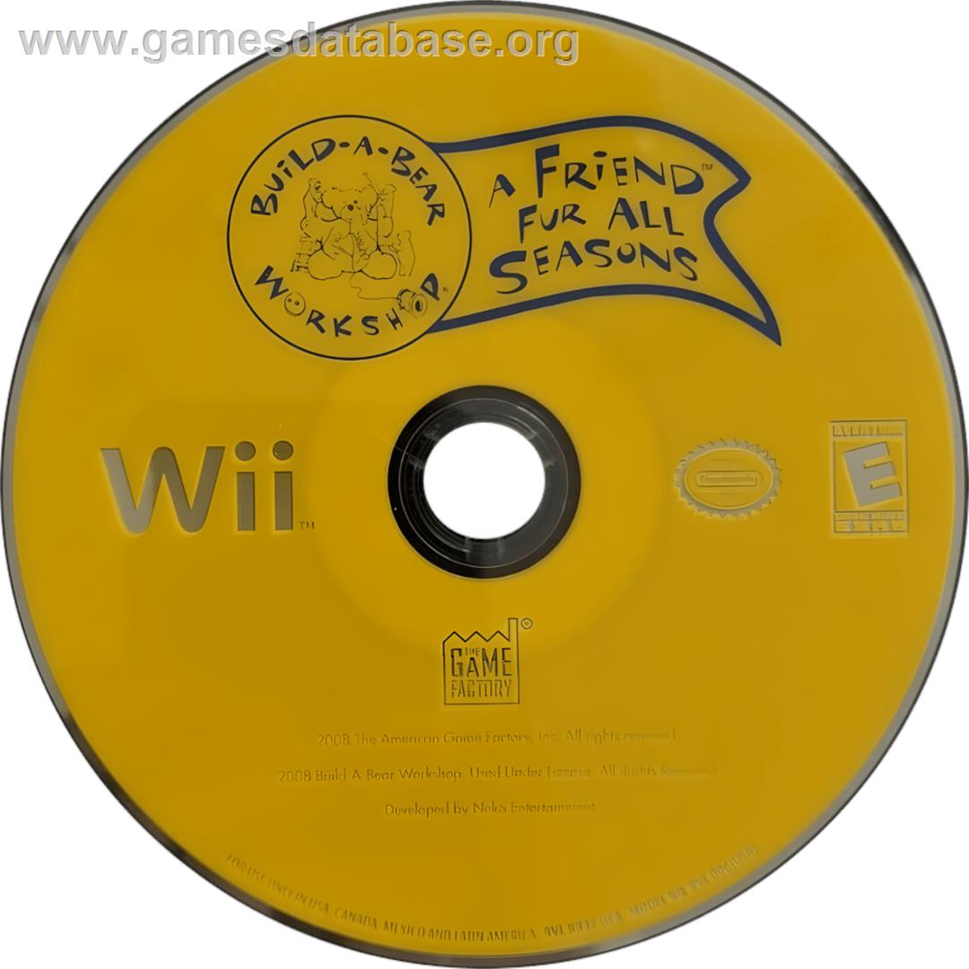 Build-a-bear Workshop - A Friend Fur All Seasons - Nintendo Wii - Artwork - Cartridge