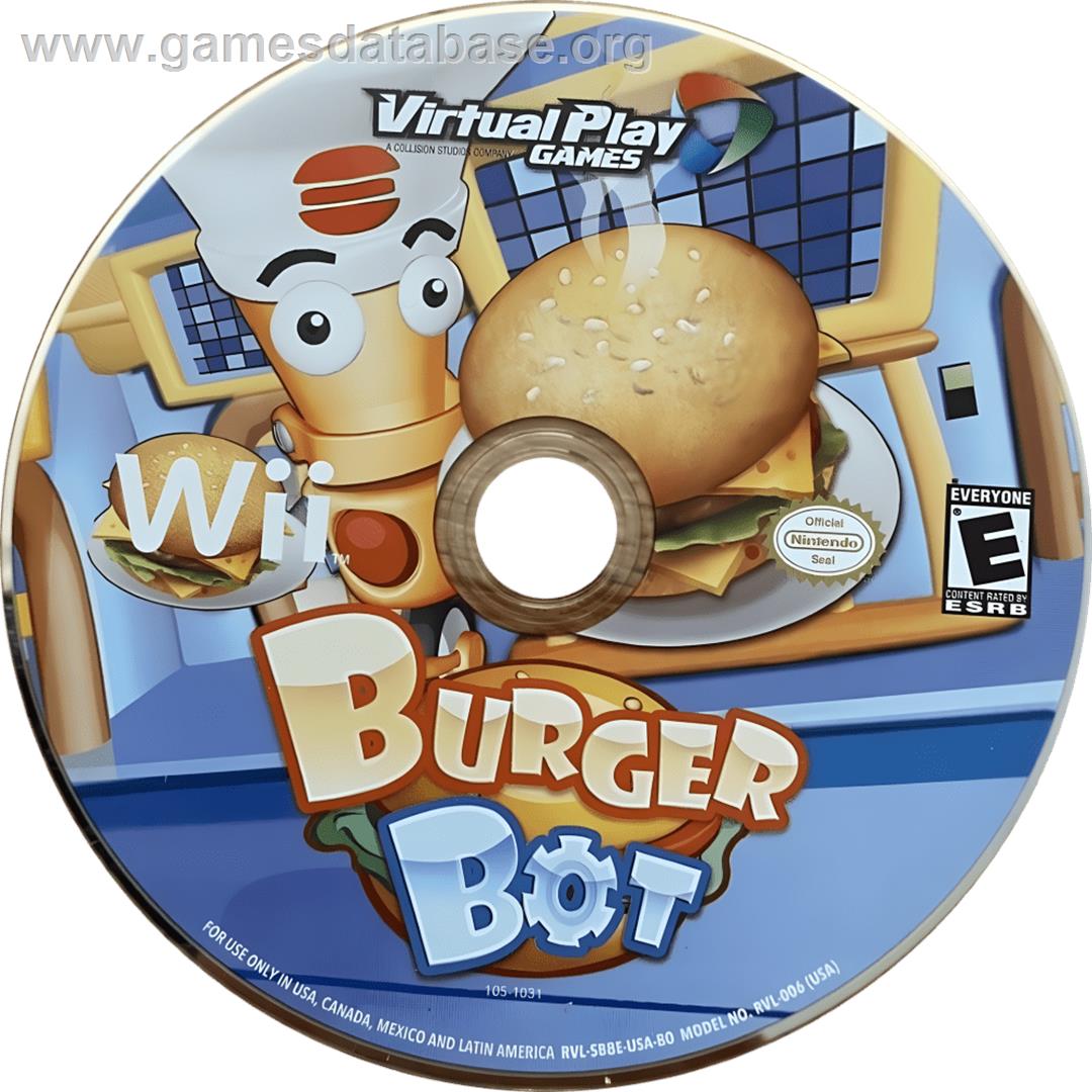 Burger Bot - Nintendo Wii - Artwork - Cartridge
