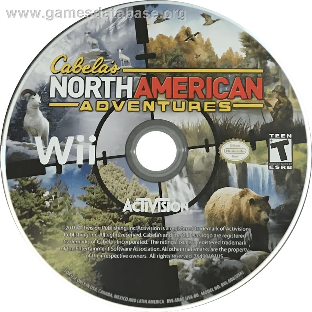 Cabela's North American Adventures - Nintendo Wii - Artwork - Cartridge