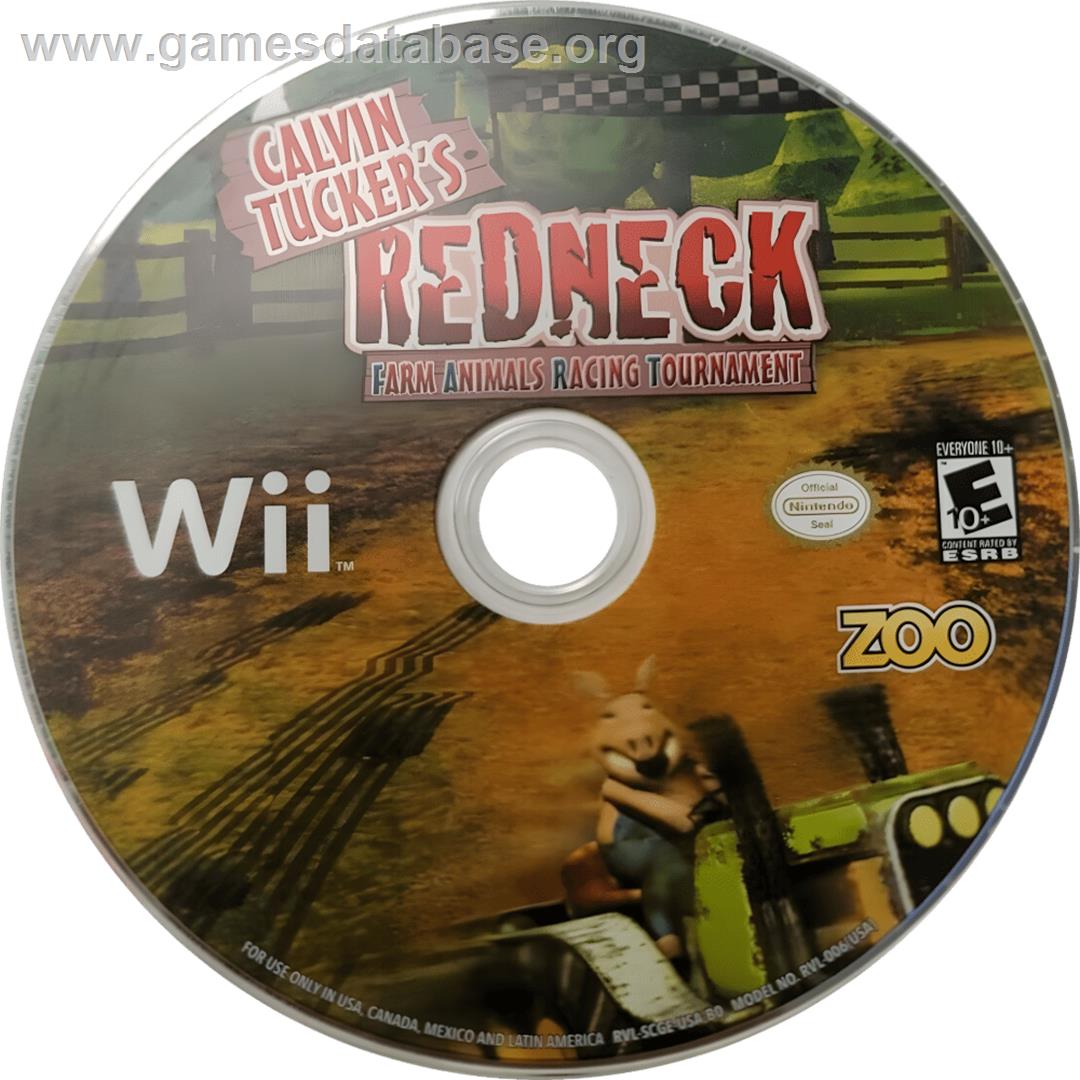 Calvin Tucker's Redneck - Farm Animal Racing Tournament - Nintendo Wii - Artwork - Cartridge