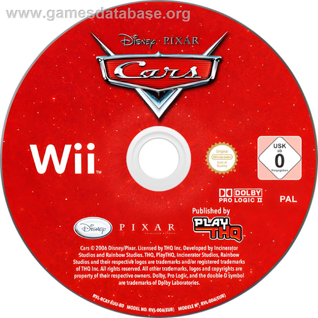Cars - Nintendo Wii - Artwork - Cartridge