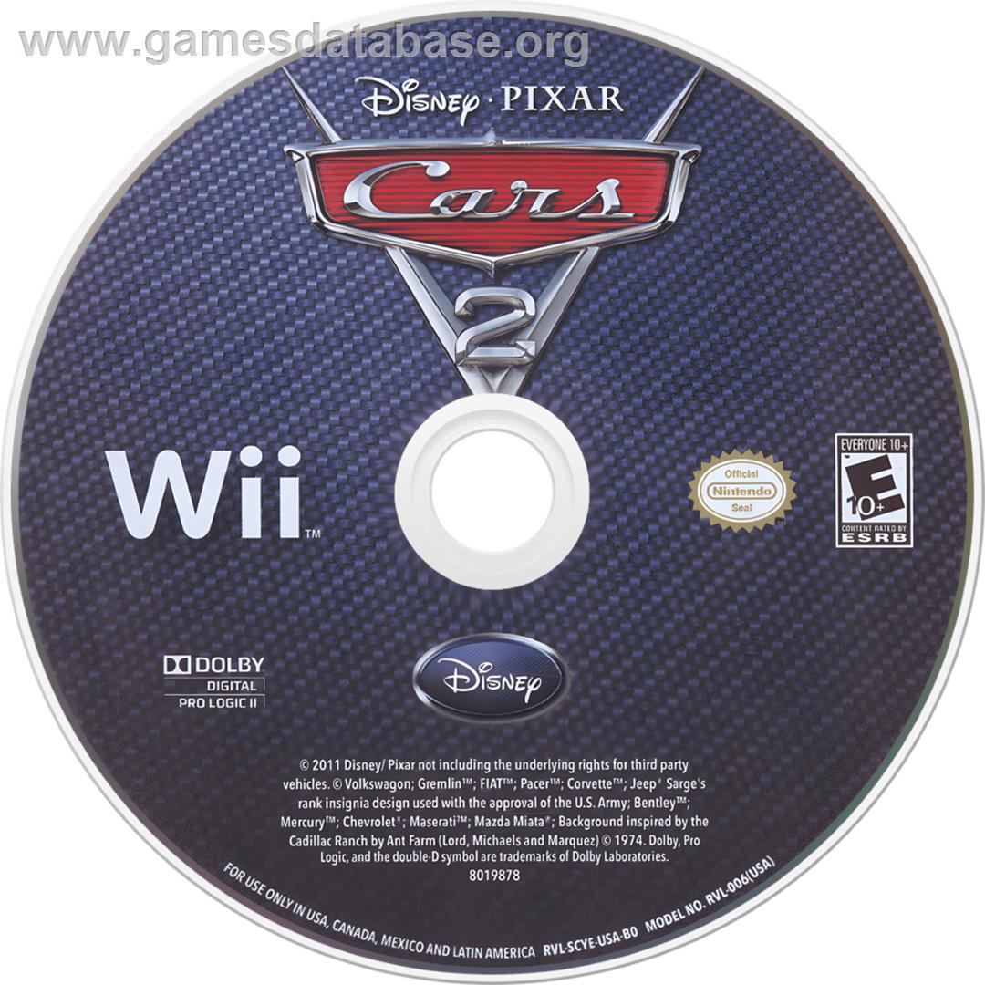 Cars 2 - Nintendo Wii - Artwork - Cartridge