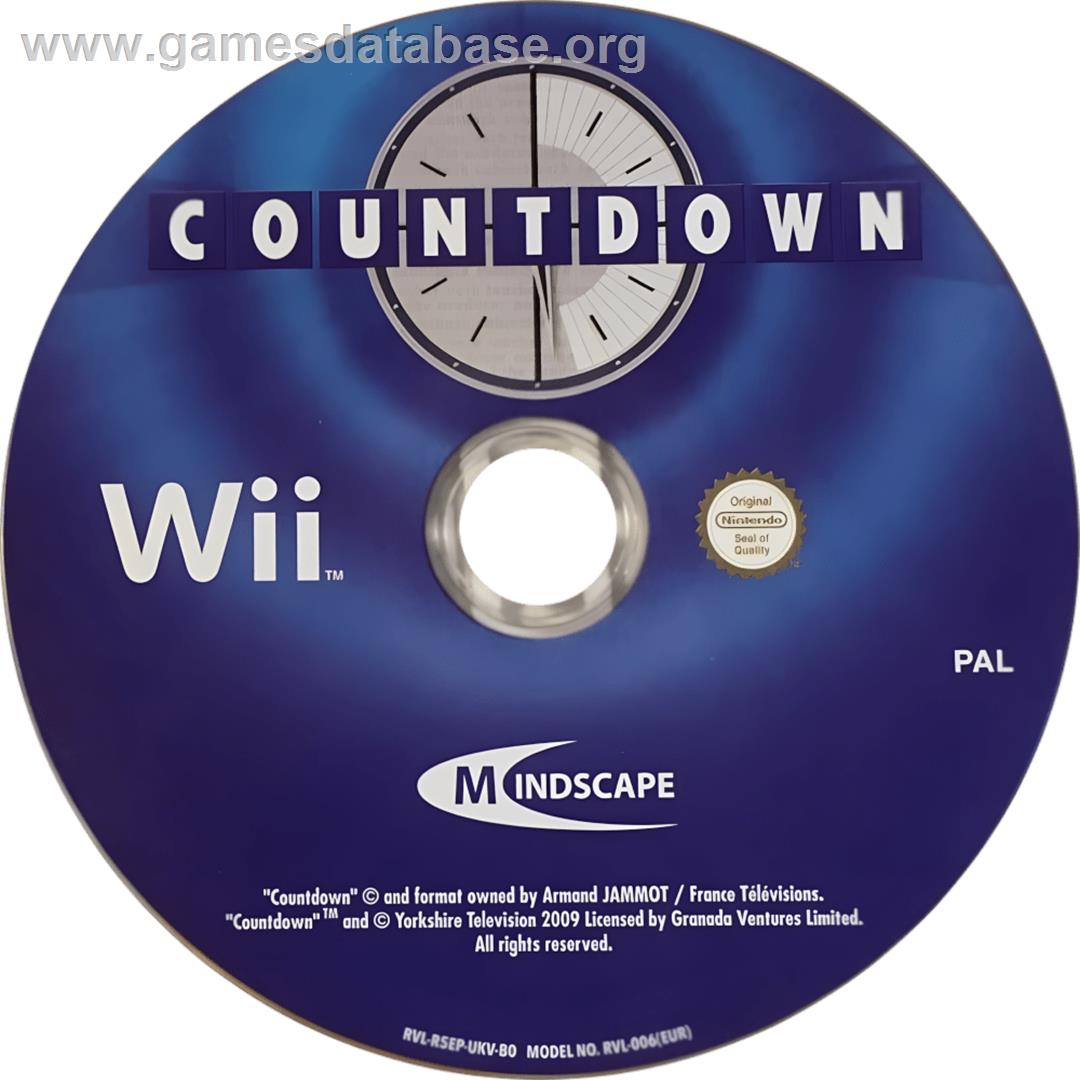Countdown - The Game - Nintendo Wii - Artwork - Cartridge