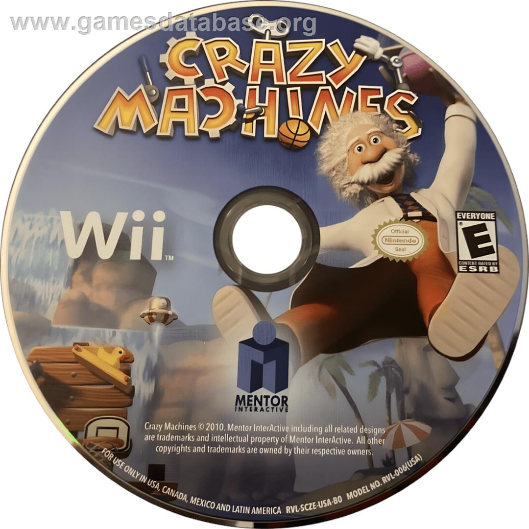 Crazy Machines - Nintendo Wii - Artwork - Cartridge