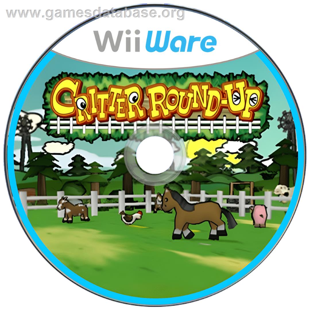 Critter Round-up - Nintendo Wii - Artwork - Cartridge