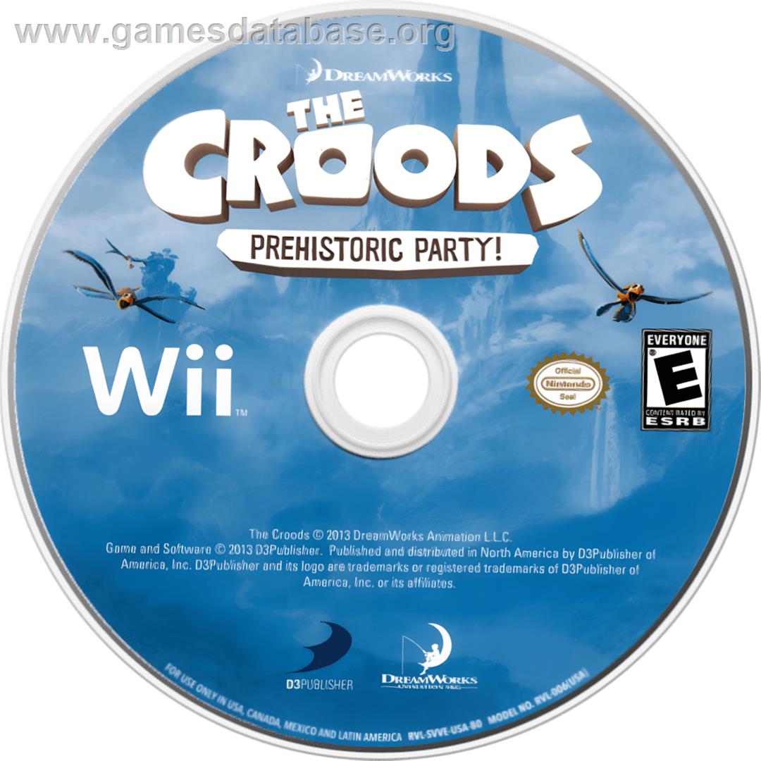 Croods - Fête Préhistorique, Les - Nintendo Wii - Artwork - Cartridge