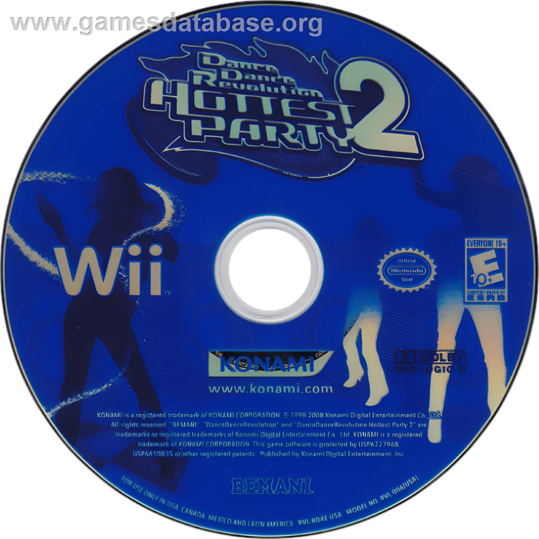 Dance Dance Revolution - Hottest Party 2 - Nintendo Wii - Artwork - Cartridge