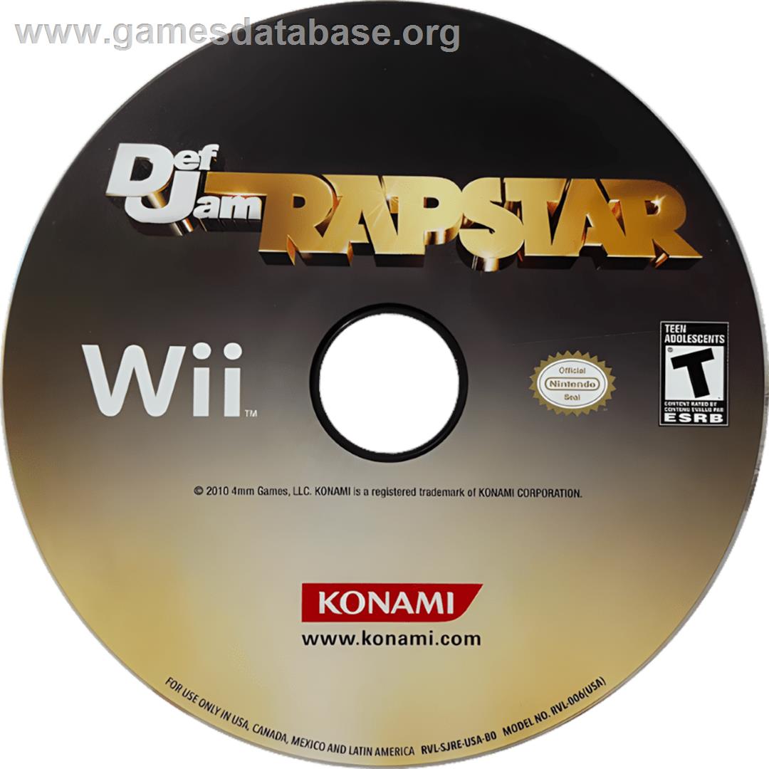 Def Jam Rapstar - Nintendo Wii - Artwork - Cartridge