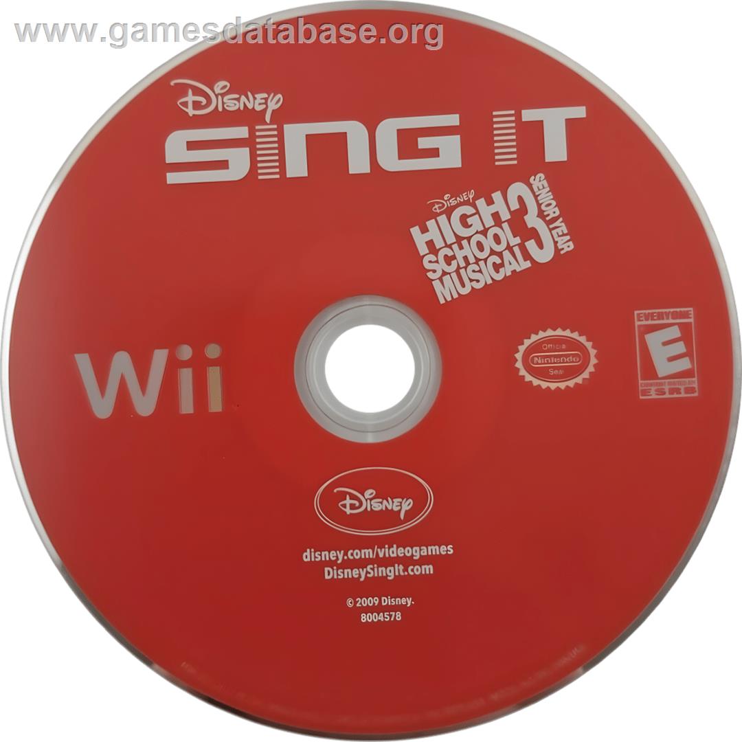 Disney Sing It! High School Musical 3 - Senior Year - Nintendo Wii - Artwork - Cartridge