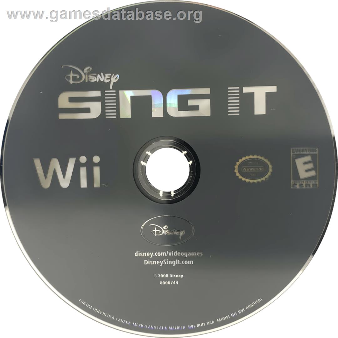 Disney Sing It - Nintendo Wii - Artwork - Cartridge
