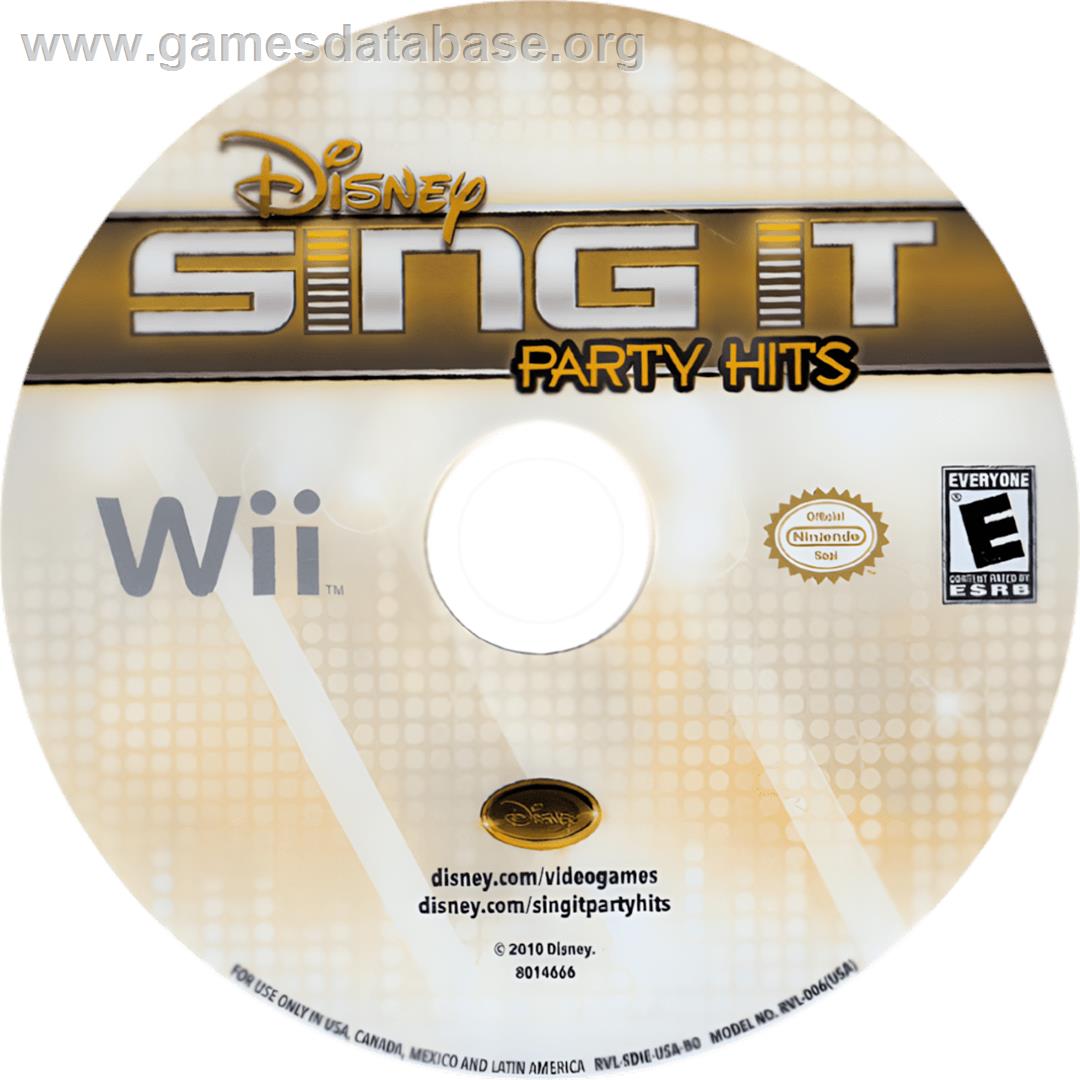 Disney Sing It - Party Hits - Nintendo Wii - Artwork - Cartridge