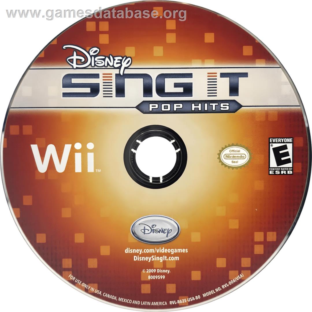 Disney Sing It - Pop Hits - Nintendo Wii - Artwork - Cartridge