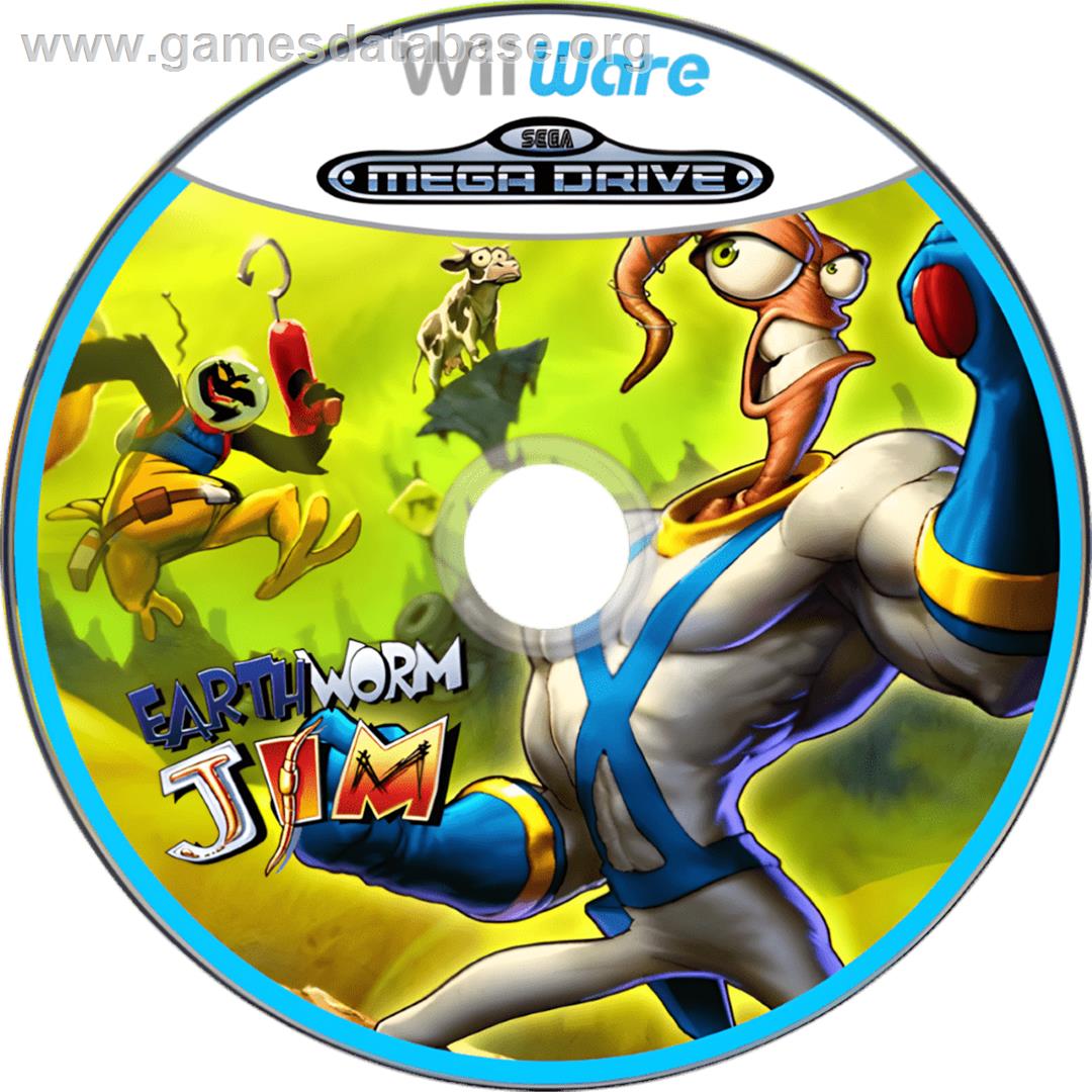 Earthworm Jim (SMD) - Nintendo Wii - Artwork - Cartridge