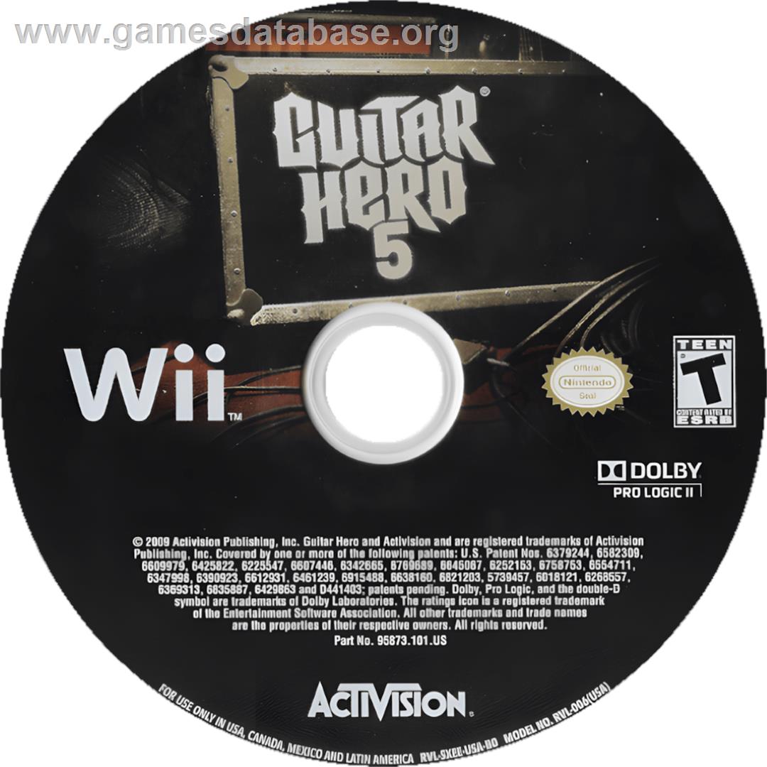 Guitar Hero 5 - Nintendo Wii - Artwork - Cartridge