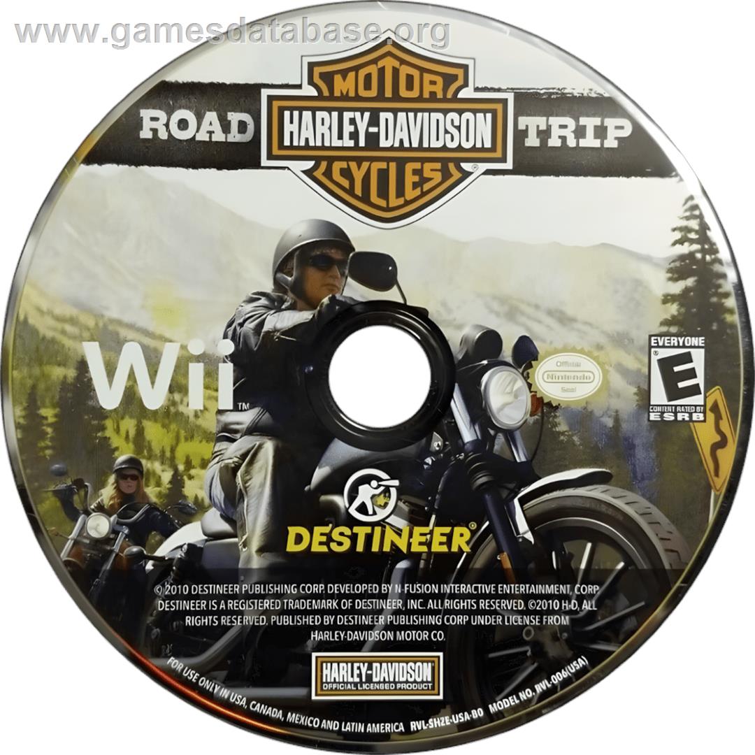 Harley Davidson Road Trip - Nintendo Wii - Artwork - Cartridge