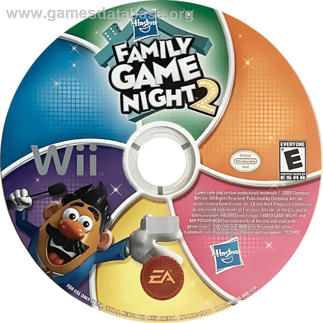 Hasbro Family Game Night 2 - Nintendo Wii - Artwork - Cartridge