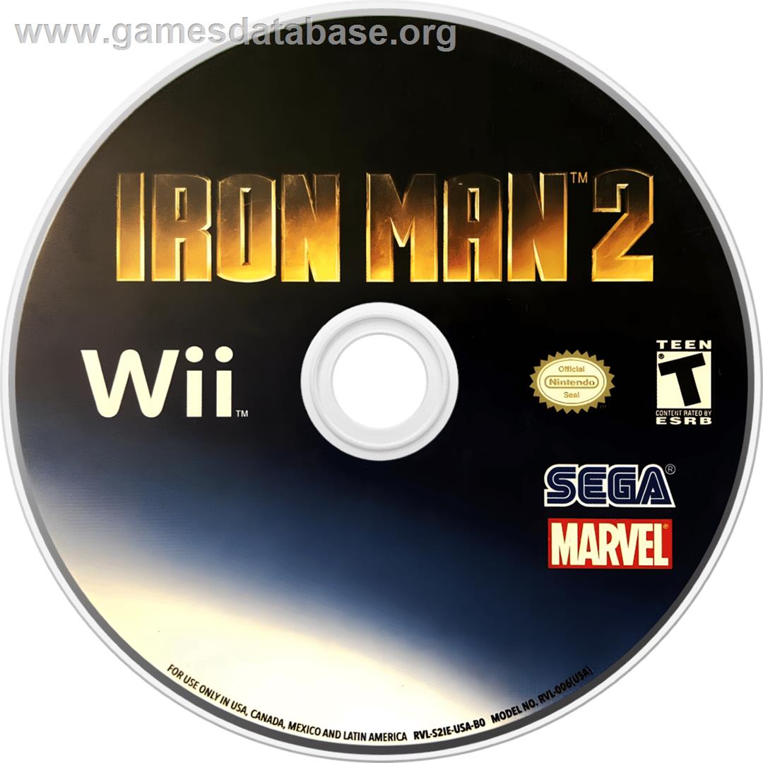 Iron Man 2 - Nintendo Wii - Artwork - Cartridge
