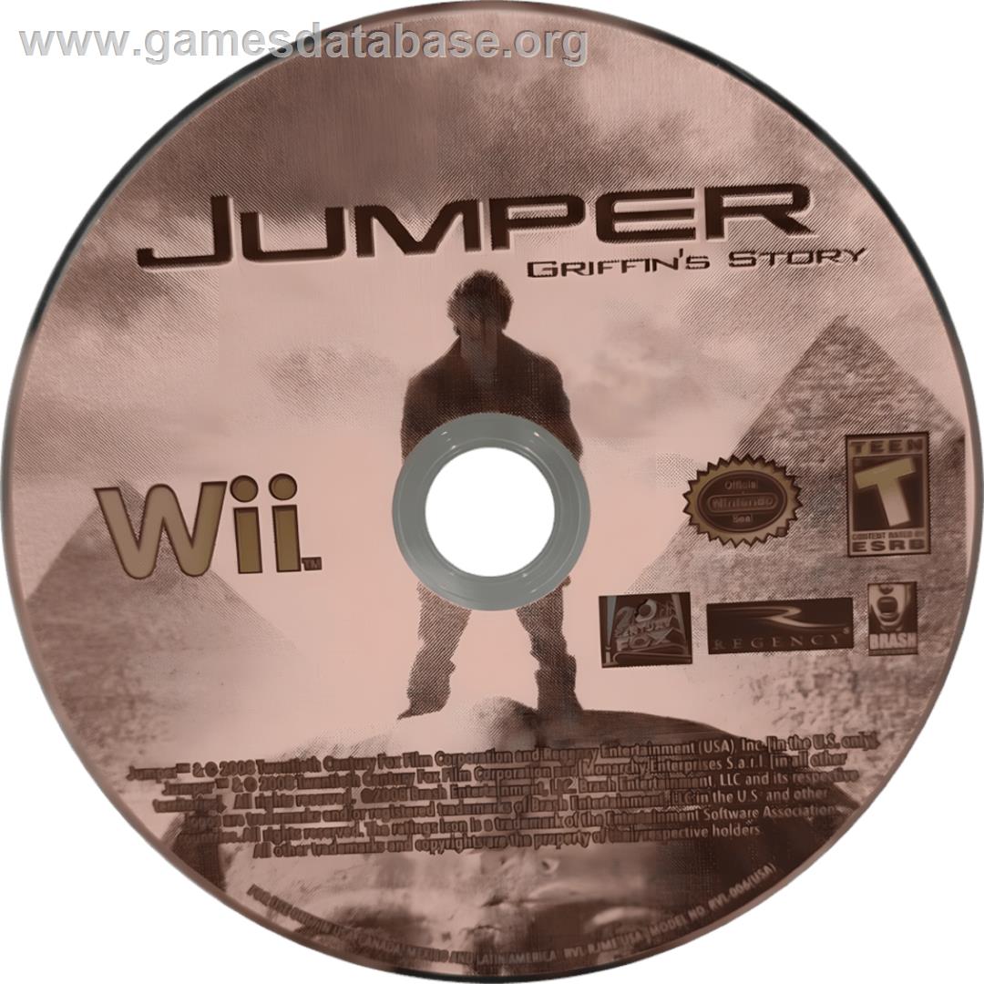 Jumper - Griffin's Story - Nintendo Wii - Artwork - Cartridge