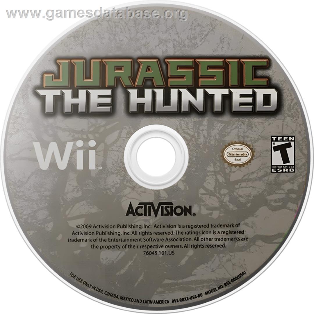 Jurassic - The Hunted - Nintendo Wii - Artwork - Cartridge