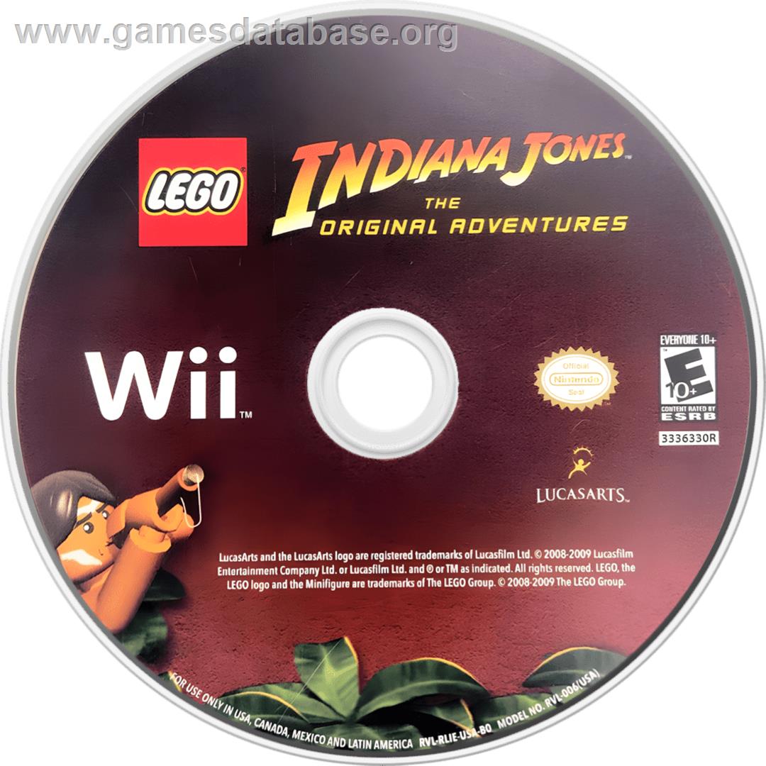 Lego Indiana Jones - The Original Adventures - Nintendo Wii - Artwork - Cartridge