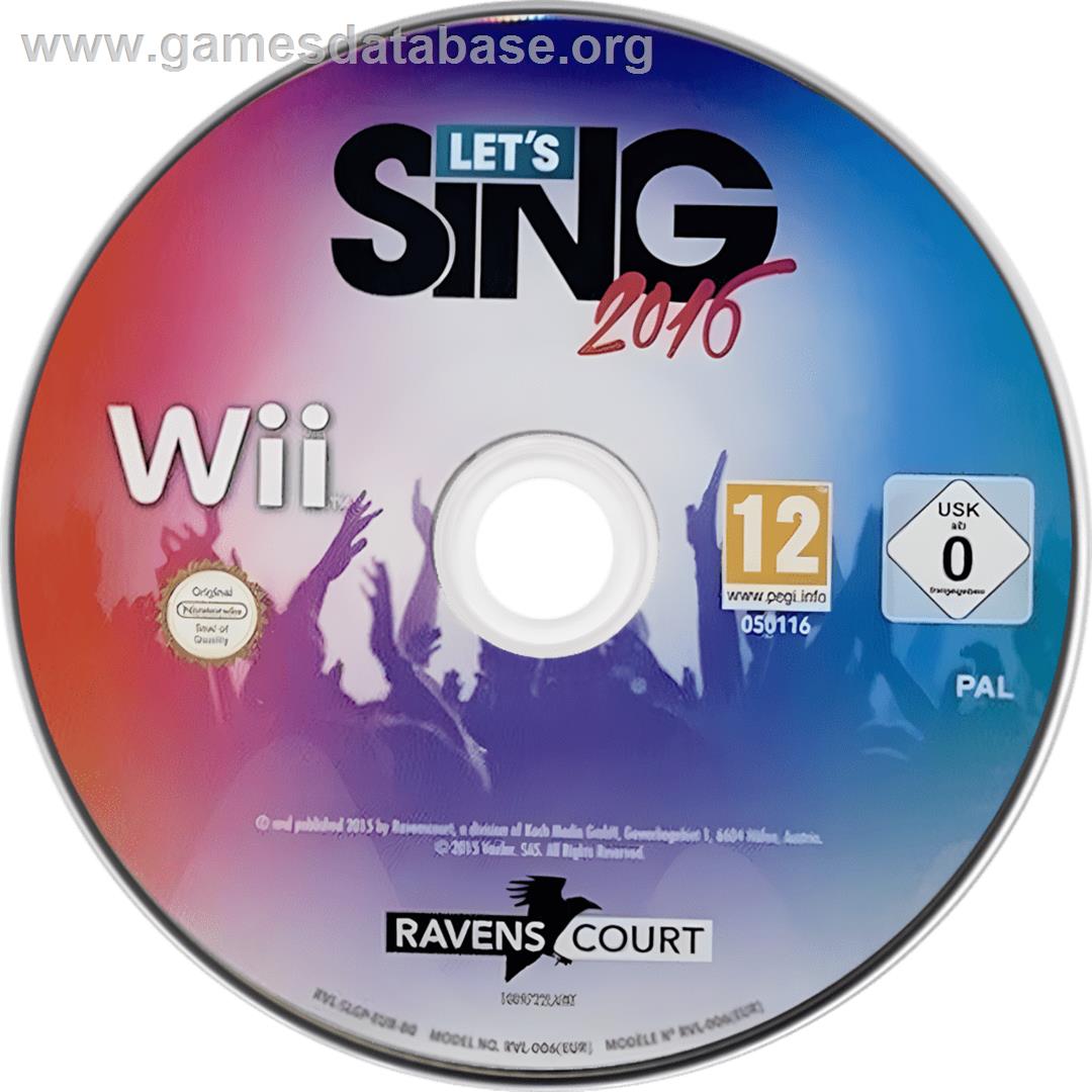 Let's Sing 2016 - Hits Français - Nintendo Wii - Artwork - Cartridge