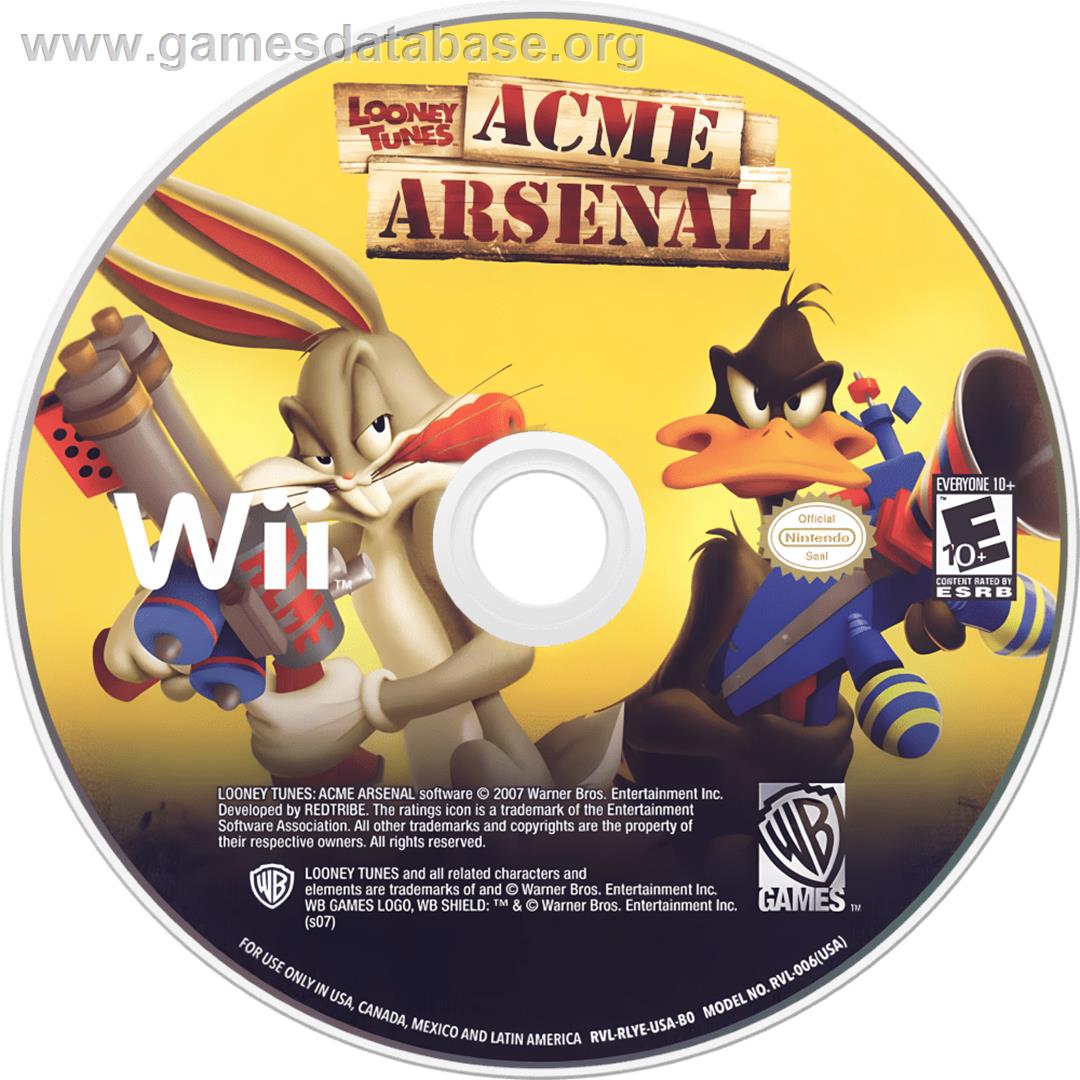 Looney Tunes - Acme Arsenal - Nintendo Wii - Artwork - Cartridge