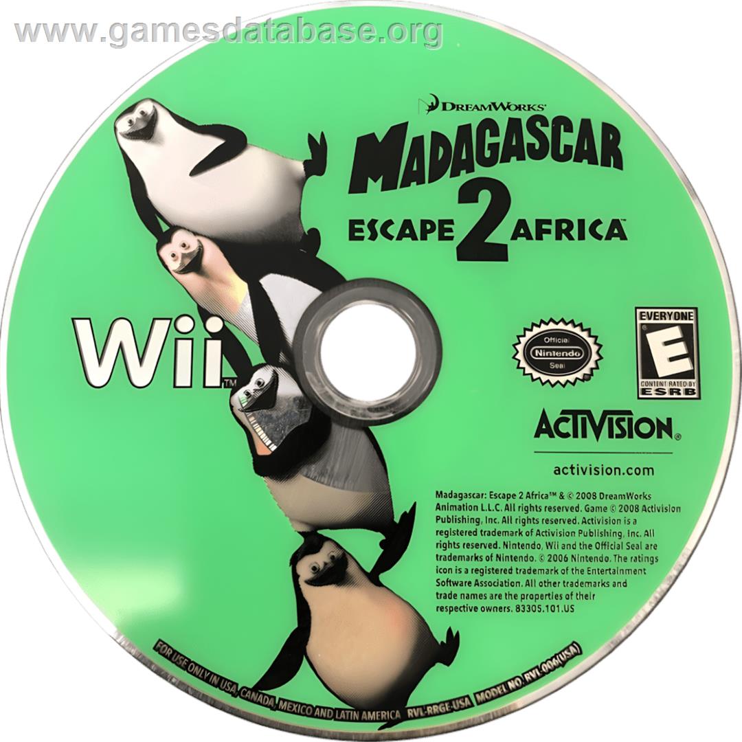 Madagascar 2 - Nintendo Wii - Artwork - Cartridge