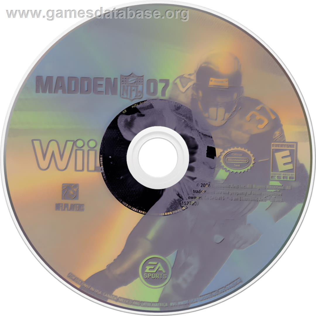 Madden Nfl 07 - Nintendo Wii - Artwork - Cartridge