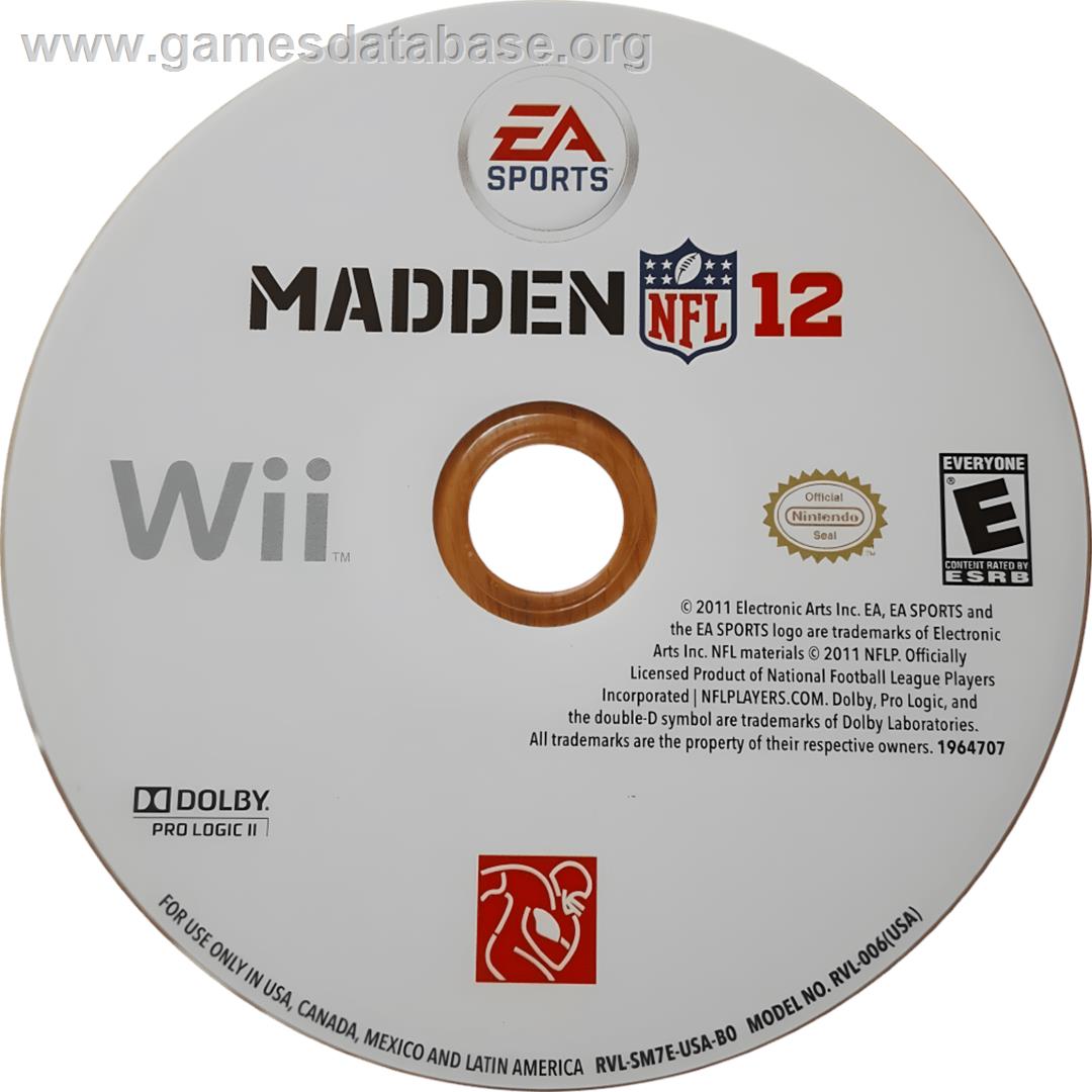 Madden Nfl 12 - Nintendo Wii - Artwork - Cartridge