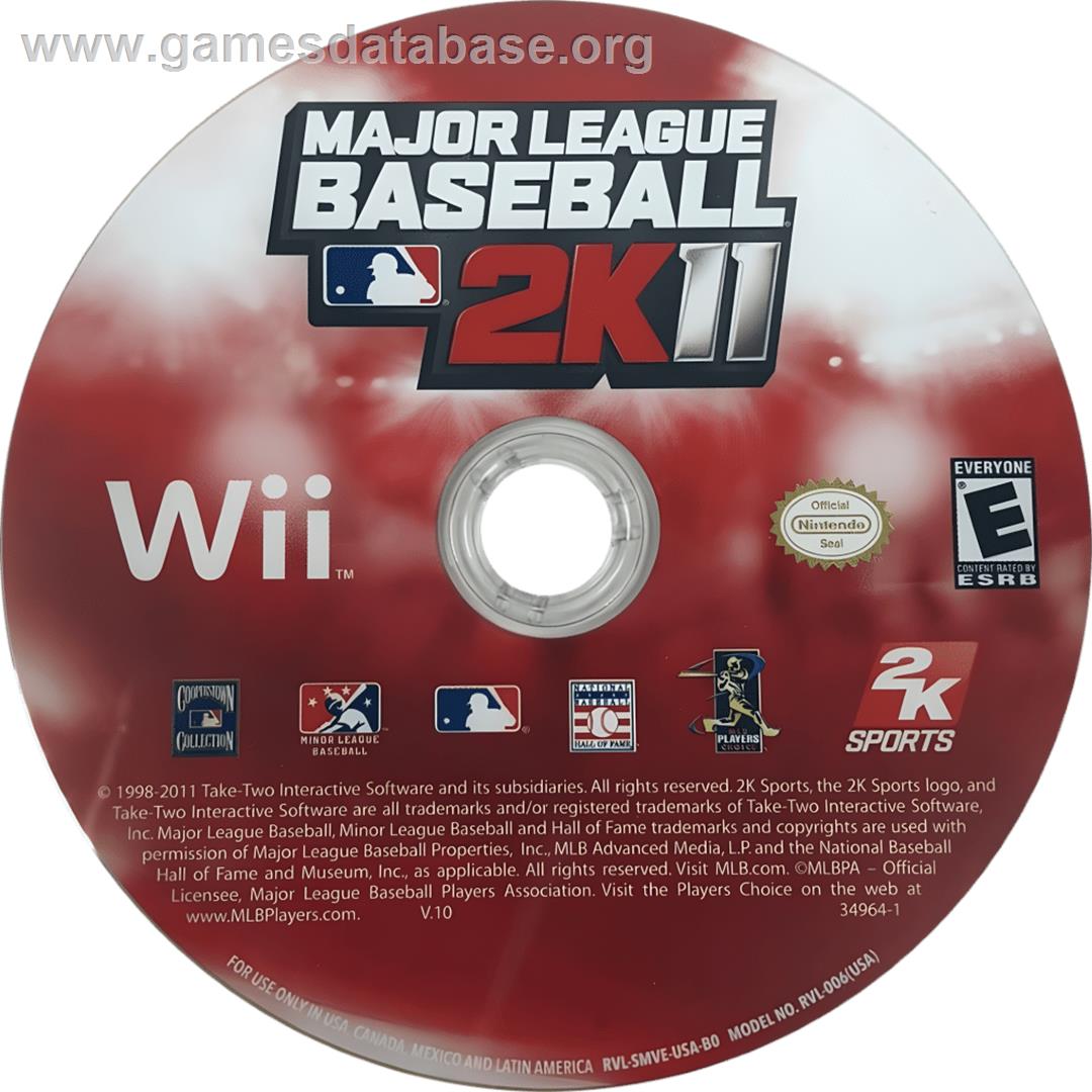 Major League Baseball 2K11 - Nintendo Wii - Artwork - Cartridge