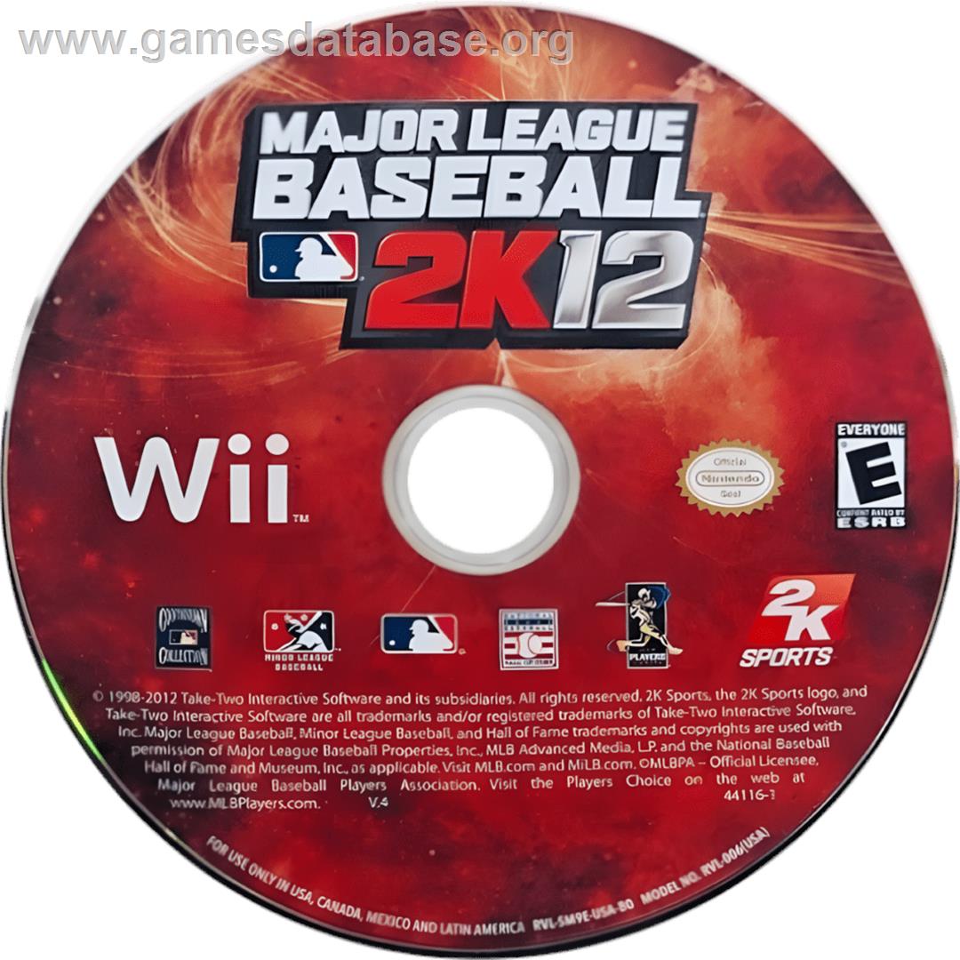Major League Baseball 2k12 - Nintendo Wii - Artwork - Cartridge
