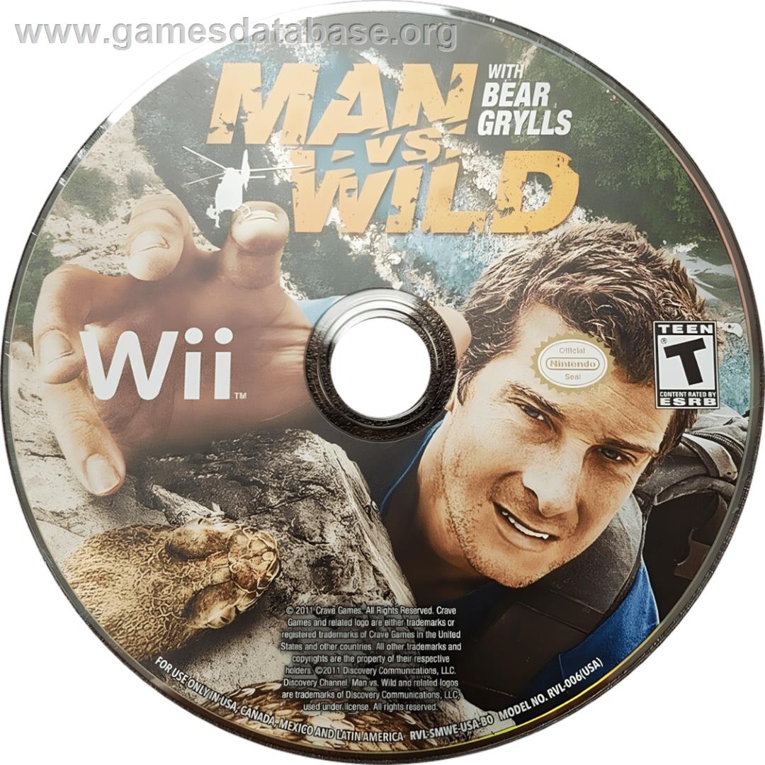 Man Vs. Wild - Nintendo Wii - Artwork - Cartridge