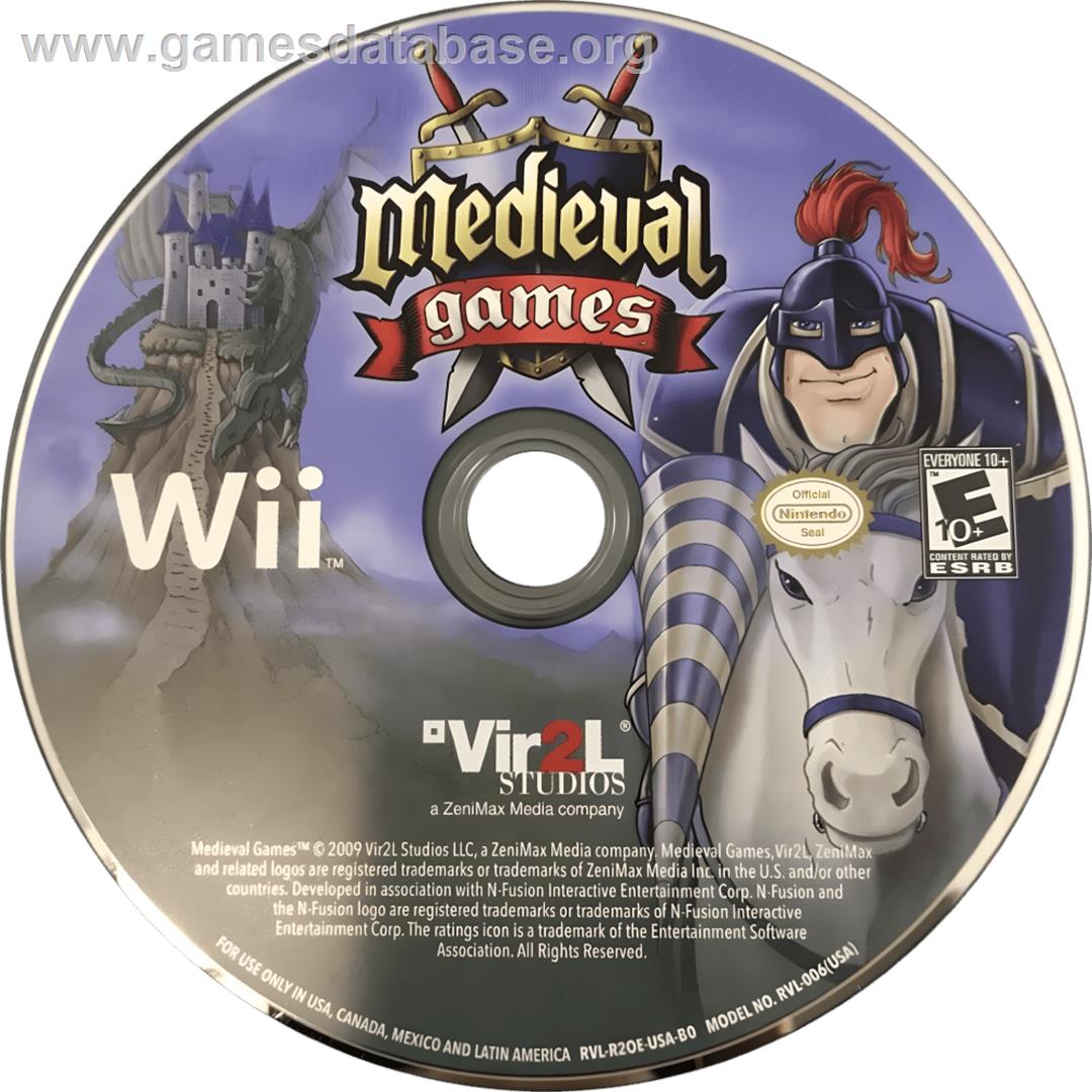 Medieval Games - Nintendo Wii - Artwork - Cartridge