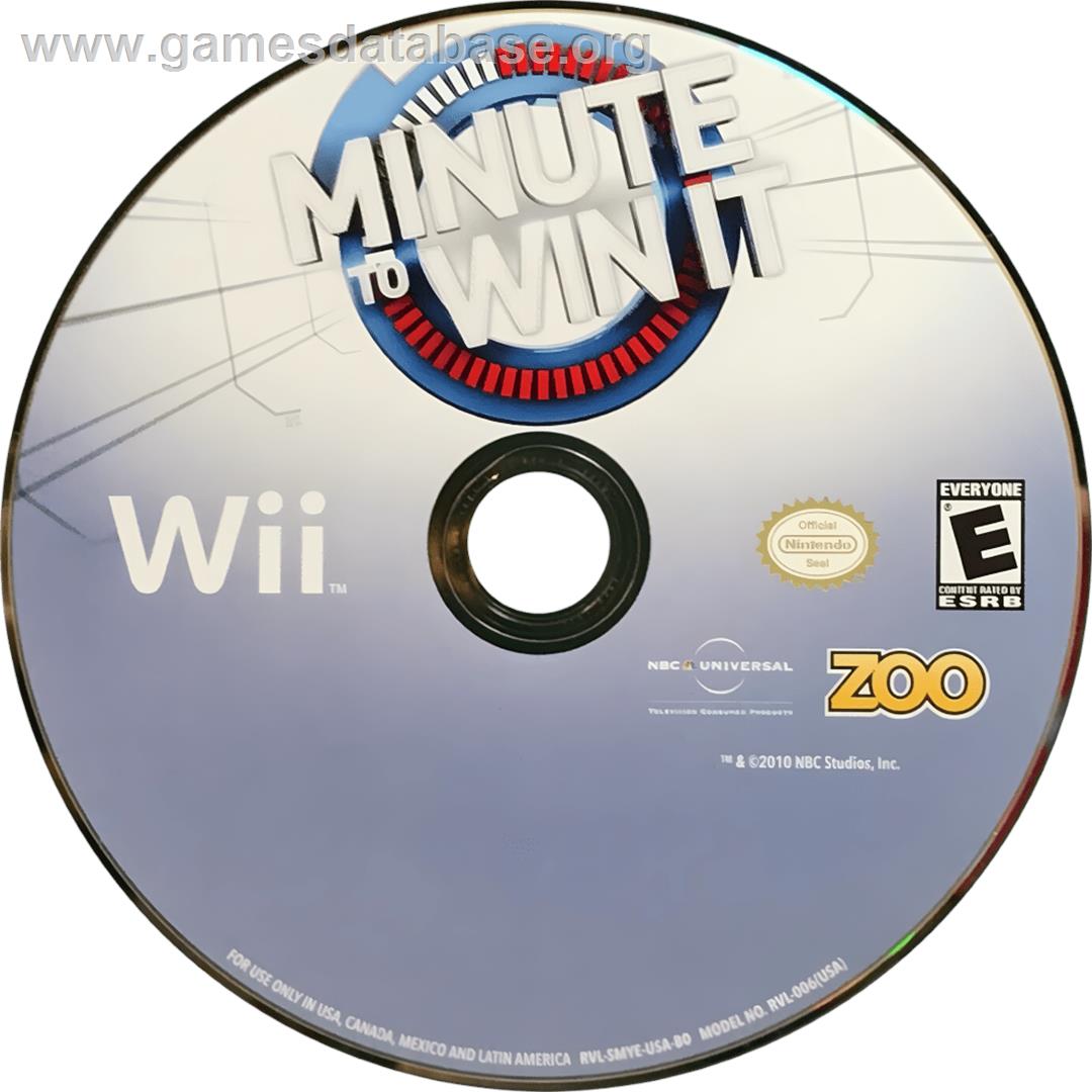 Minute to Win It - Nintendo Wii - Artwork - Cartridge