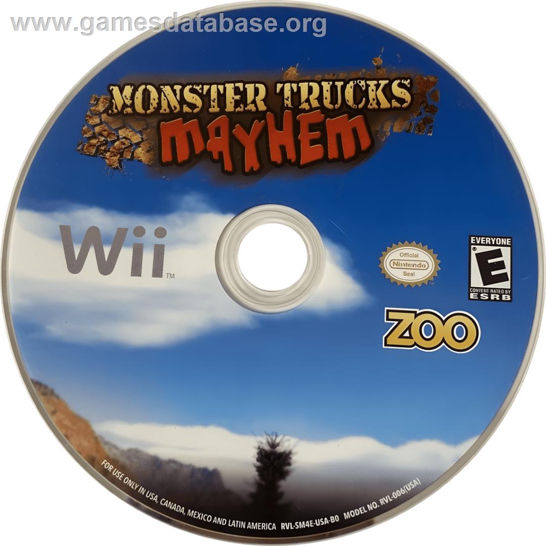 Monster Trucks Mayhem - Nintendo Wii - Artwork - Cartridge