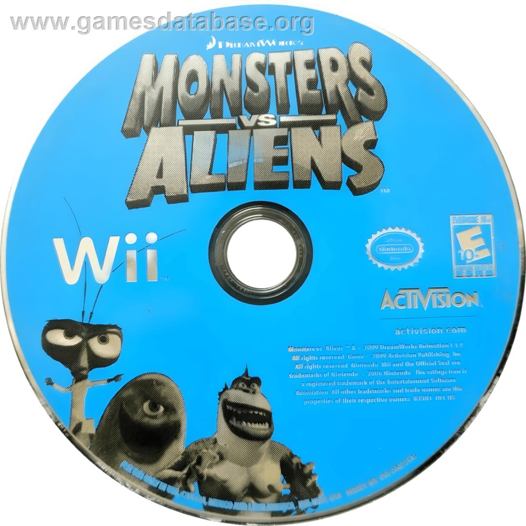 Monstres Contre Aliens - Nintendo Wii - Artwork - Cartridge