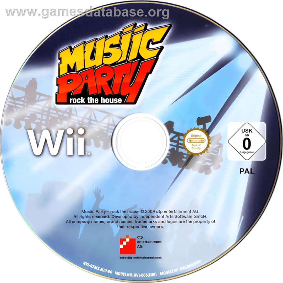 Musiic Party - Rock The House - Nintendo Wii - Artwork - Cartridge