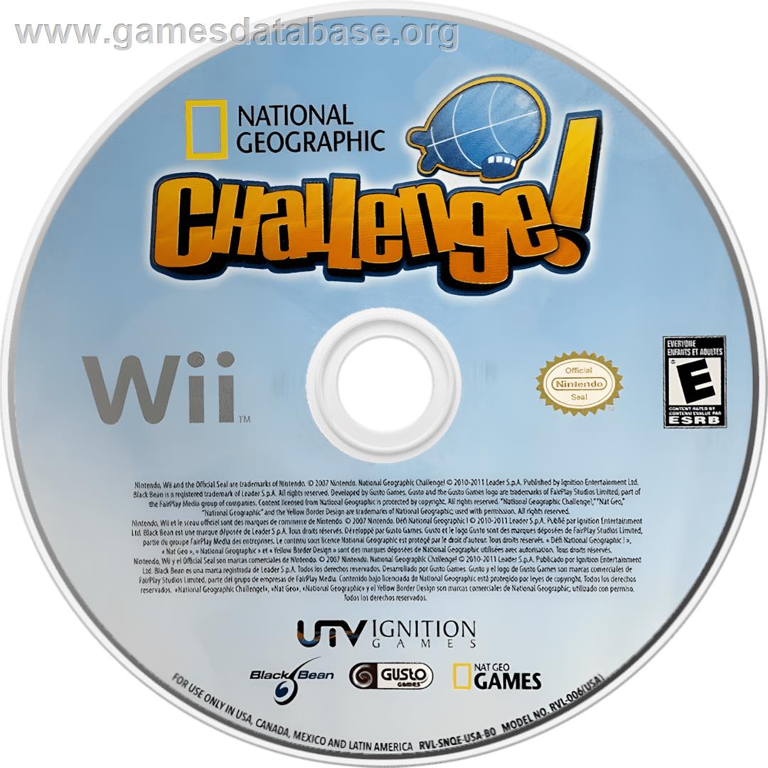 National Geographic Challenge ! - Nintendo Wii - Artwork - Cartridge