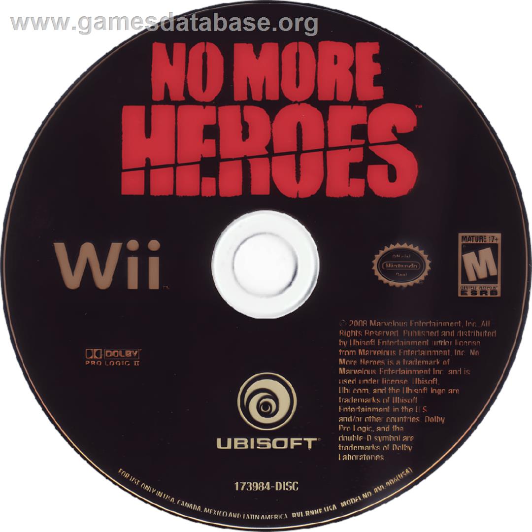 No More Heroes - Nintendo Wii - Artwork - Cartridge
