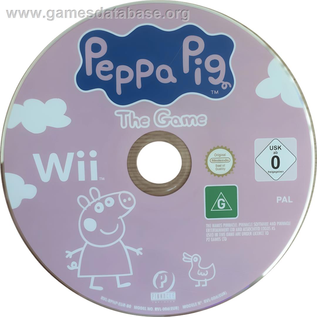 Peppa Pig : The Game - Nintendo Wii - Artwork - Cartridge