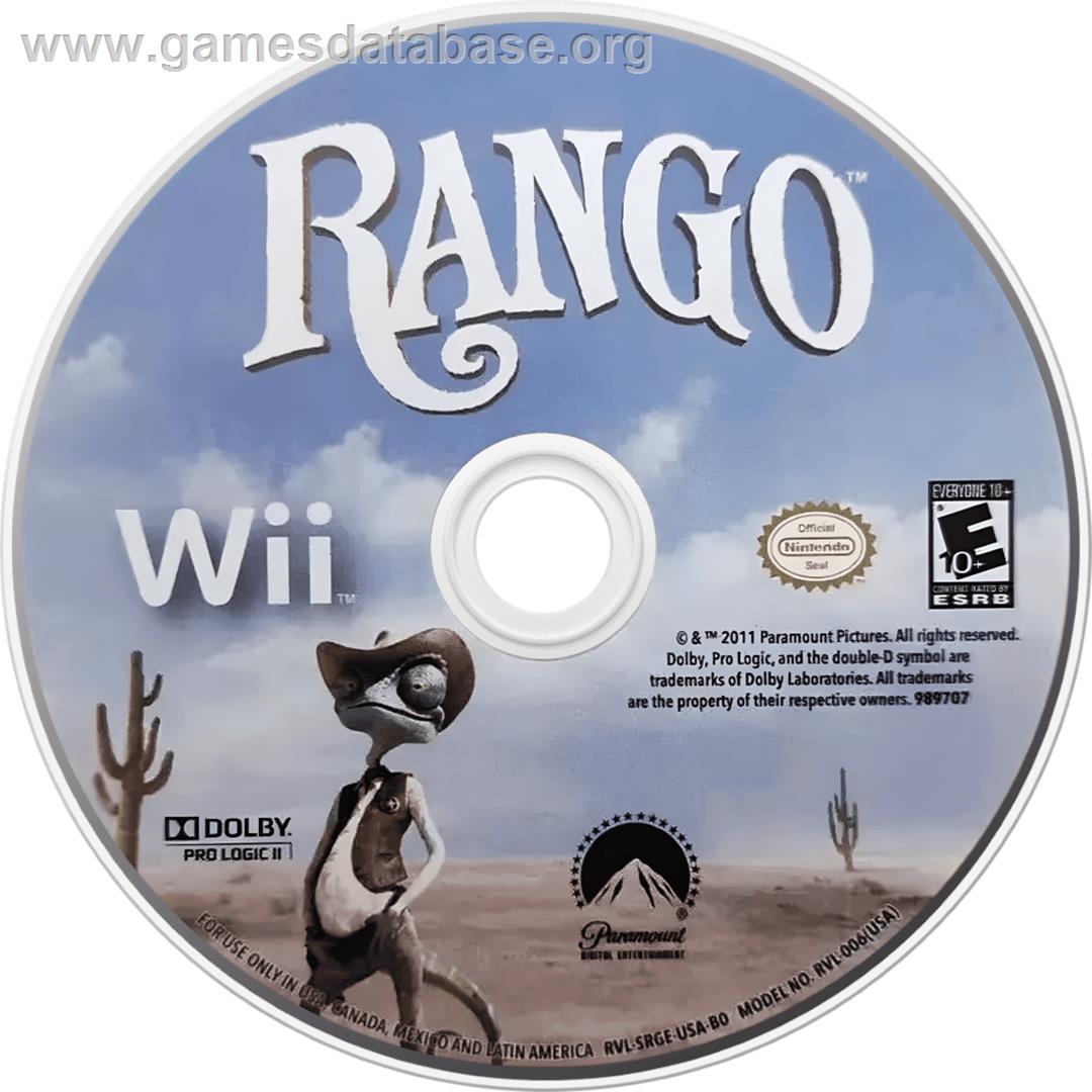 Rango - Nintendo Wii - Artwork - Cartridge