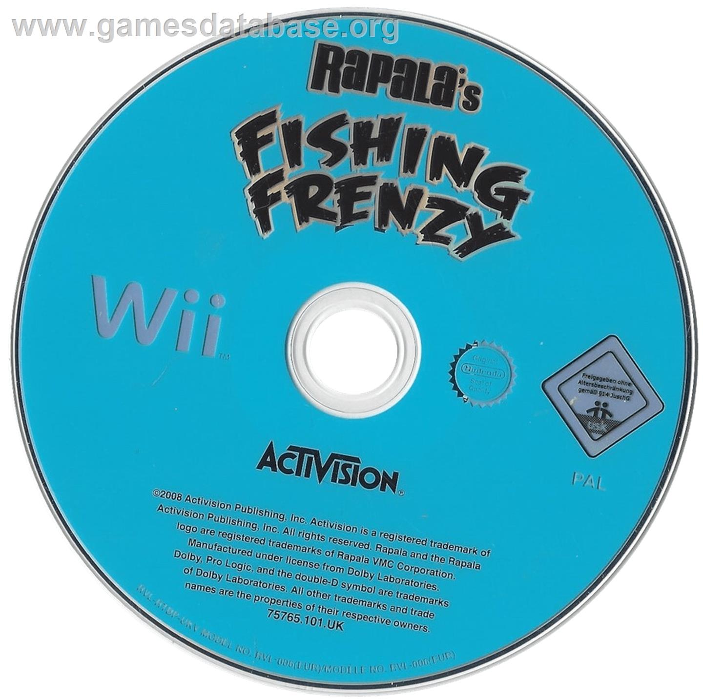 Rapala Fishing Frenzy - Nintendo Wii - Artwork - Cartridge