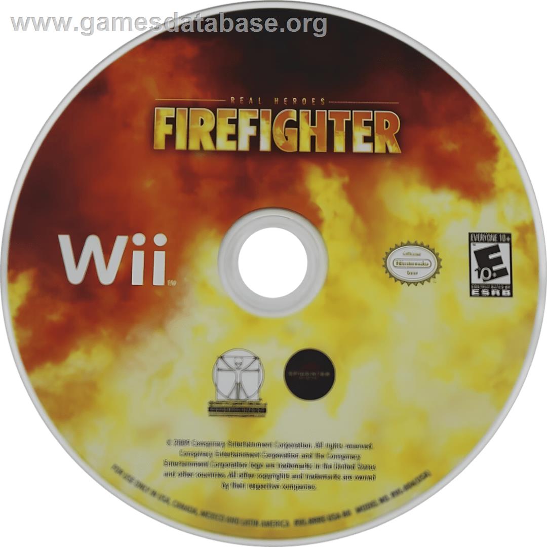 Real Heroes - Firefighter - Nintendo Wii - Artwork - Cartridge