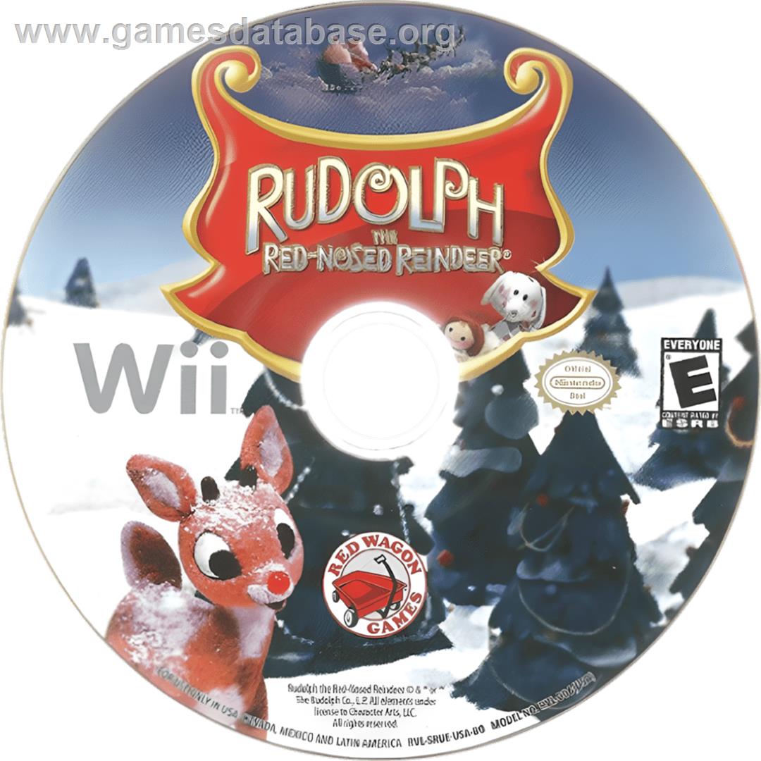 Rudolph the Red-Nosed Reindeer - Nintendo Wii - Artwork - Cartridge